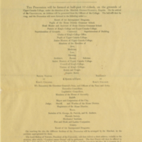 Broadsheet announcing the laying of the cornerstone of King’s College ceremonies, 23 April 1842.