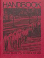 SAC handbook, 1971. This was the handbook distributed to students in the fall of 1971. The image on the cover shows the Metropolitan Toronto police being called onto campus by Acting President Jack Sword to evict the inhabitants of Tent City (Wacheea) in July that year.